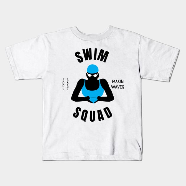 Women Breaststroke Swim Squad Girls Swimming Gift Kids T-Shirt by atomguy